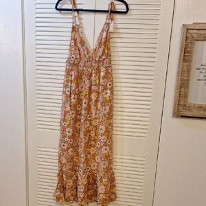 Inspired Hearts Boho Floral Smocked Dress